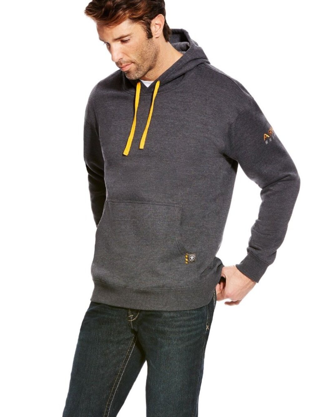 Ariat Men's Charcoal Grey Rebar Workman Hoodie | NWT